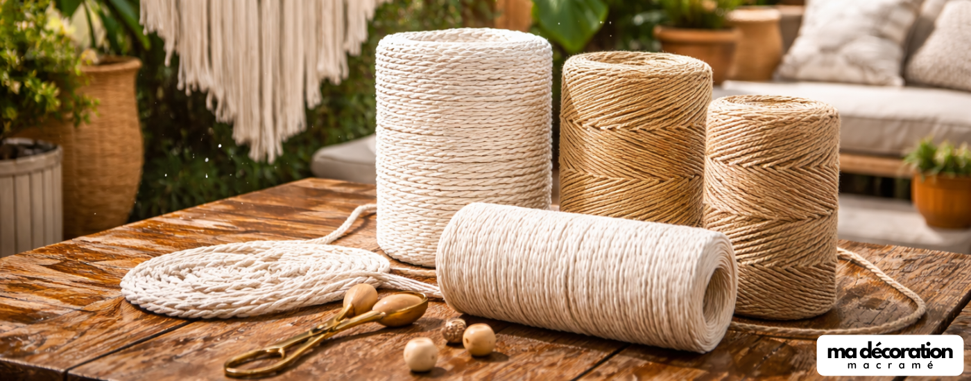 Macramé extérieur : Quels fils résistent à la pluie et au soleil ?
