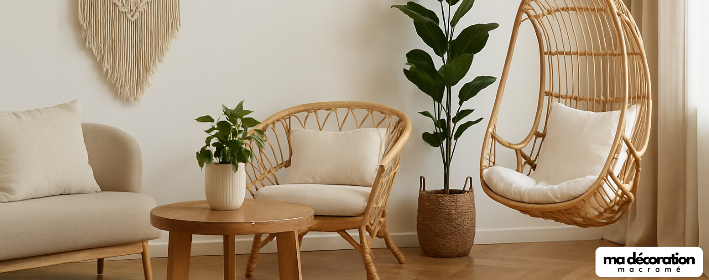 Macramé, rotin, lin : 3 matières pour une déco naturelle et tendance