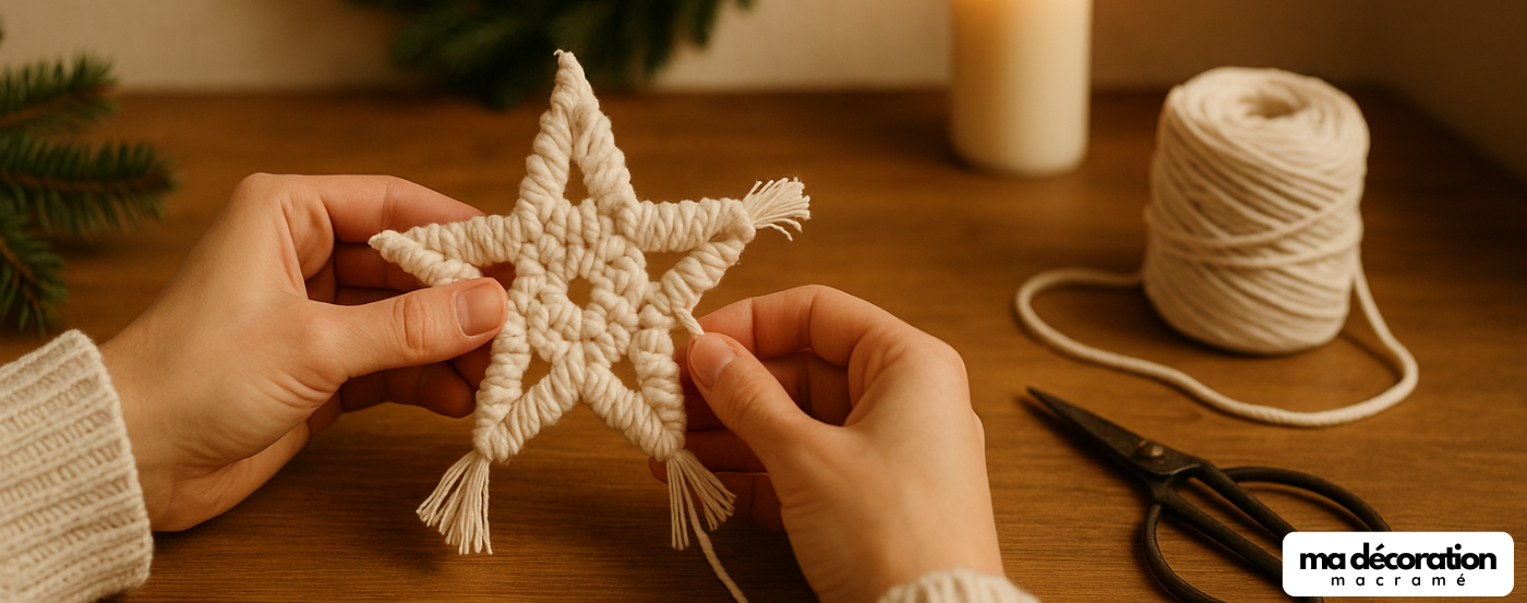 Tutoriel DIY spécial Noël : L'étoile en macramé