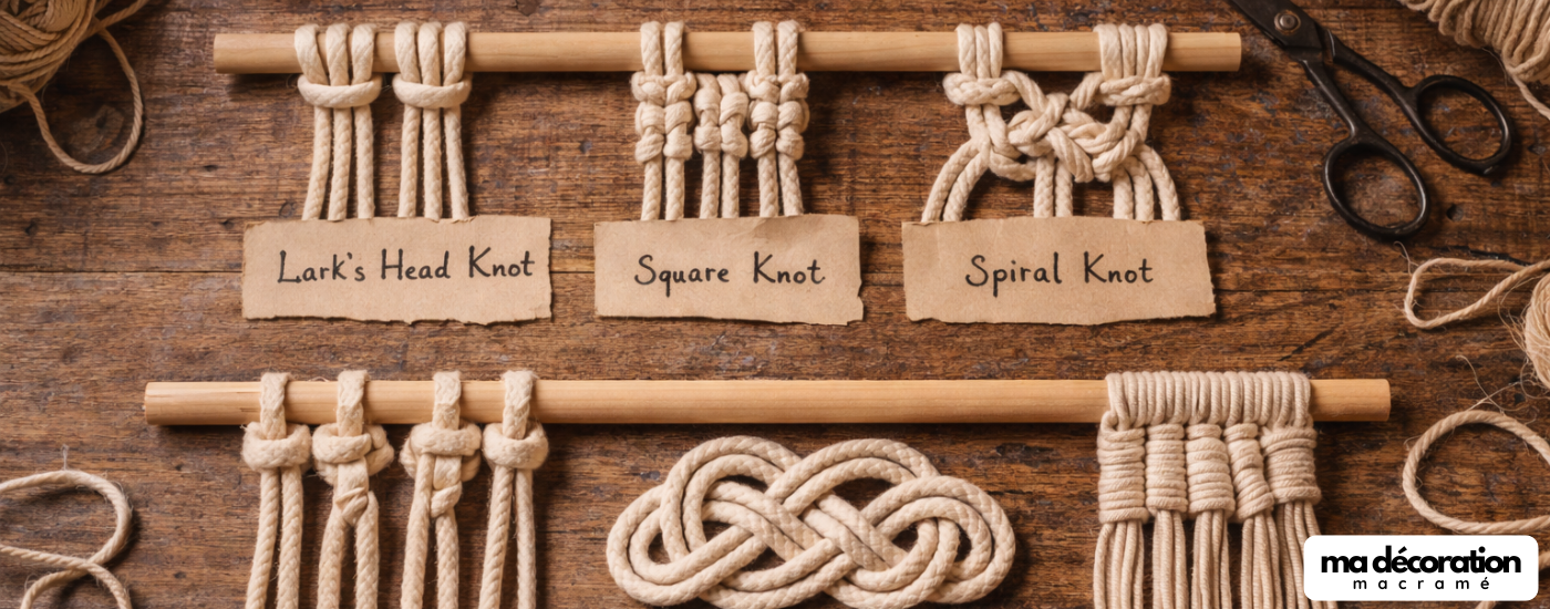 Les différents types de nœuds en macramé
