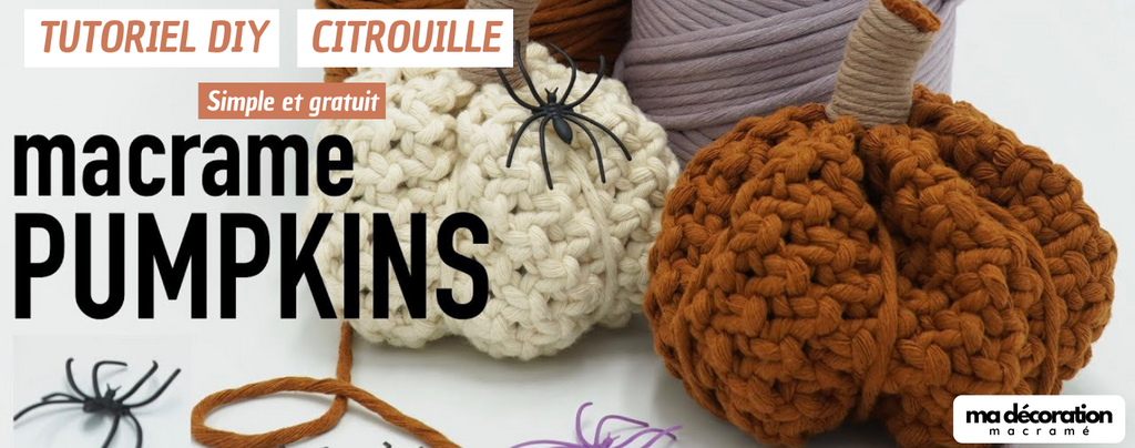 Tuto DIY spécial Halloween : La citrouille en macramé