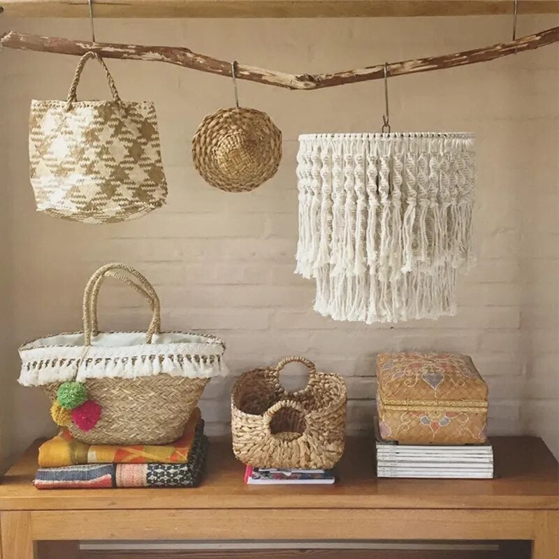 Abat-jour Lustre Boho - Abat-jour en macramé fait à la main,Abat-jour Abat-jour Lustre Boho - Abat-jour en macramé fait à la main,Abat-jour
