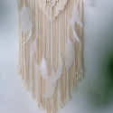 Attrape-rêves Macramé Bohème à Glands Longs - Décoration Murale Tissée Main, En Coton Naturel - 2