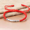 Bracelet macramé rouge