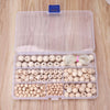 Coffret perles en bois macramé