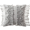 Coussin macramé froufrous