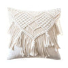 Coussin macramé beige