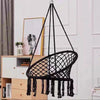 Fauteuil suspendu noir macramé