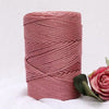 Fil macramé en nylon 3mm 200m rose foncé