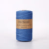 Fil macramé torsadé 3mm 100m bleu