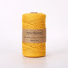 Fil macramé torsadé 3mm 100m jaune moutarde