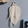 Grosse feuille macramé beige