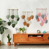 Macramé mural plume suspendue