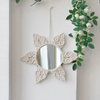 Miroir macramé fleur