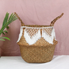 Panier osier et macramé