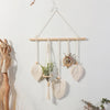 Plume macramé suspension bois