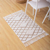 Tapis macramé à froufrous