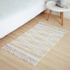 Tapis macramé beige