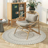 Tapis rond macramé nordique