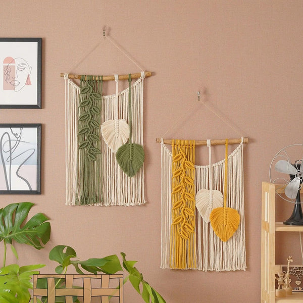 Tapisserie murale en macramé Rideaux bohème faits à la main Style vintage Décoration à suspendre Tapisserie murale en macramé Rideaux bohème faits à la main Style vintage Décoration à suspendre